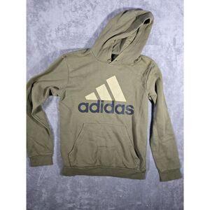 Adidas Hoodie Mens Small Sweatshirt Long Sleeve Military Green‎ Cotton Warm